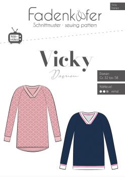 Papierschnittmuster Pullover Vicky Damen